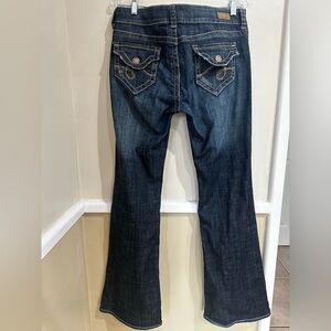 See Thru Soul Dark Blue Flare Jeans
